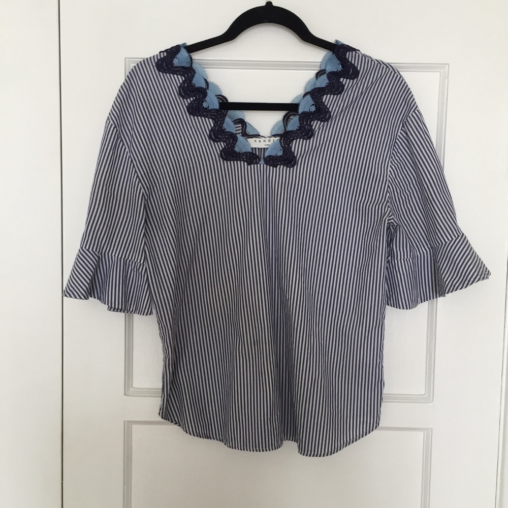 Flattering & Flirty Sandro Paris Blouse - sz S
